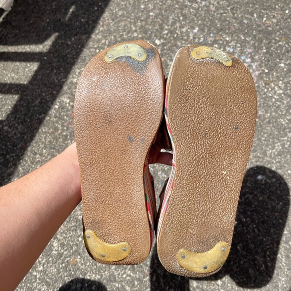 Platform wedge Guatemala stripes casual summer shoes size 6.5 - Picture 7 of 9